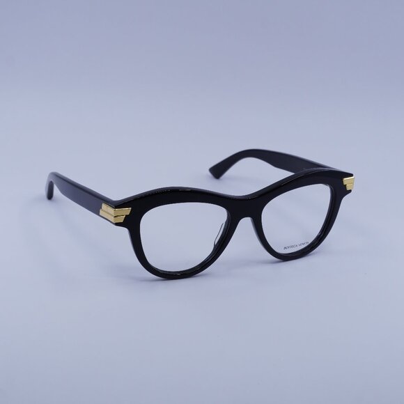 Bottega Veneta BV1105O 001 Eyeglasses Black 50mm Cat Eye Frame - Picture 1 of 11